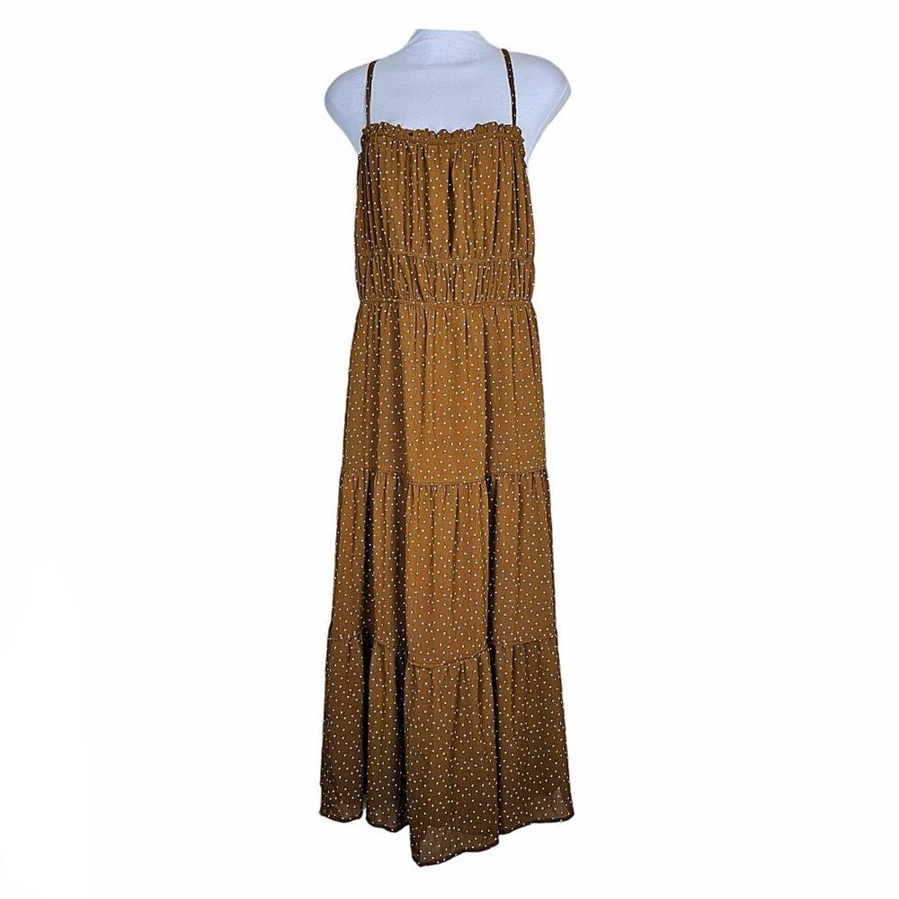 NWT Madewell Sophia Cami Tiered Midi Dress in Dot Size 18W